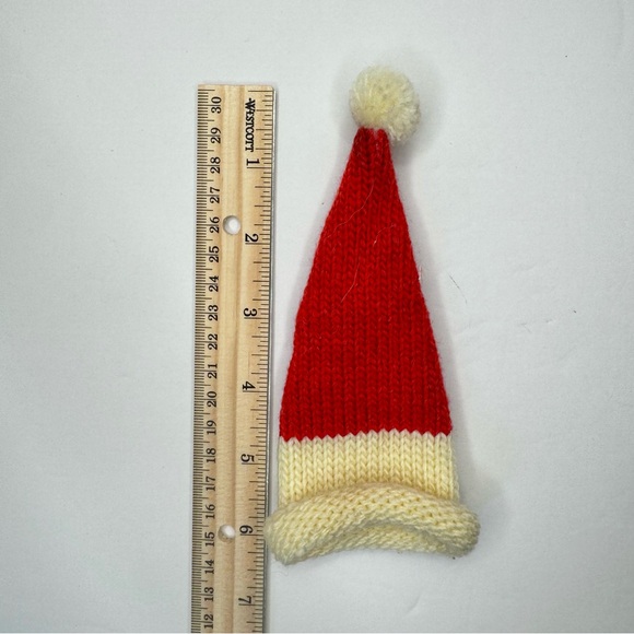 Doll or Teddy Bear Christmas Sweater and Santa Hat Set Wreath Red Creme Green - Picture 13 of 16